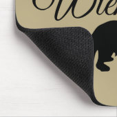 Dachshund Long Hair - Silhouette 1 Muismat (Hoek)