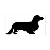 Dachshund Long Hair - Silhouette 1 Rubberstempel (Afrduk)
