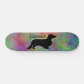 Dachshund Long Hair - Silhouette 1 Skateboard (Horizontaal)