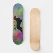 Dachshund Long Hair - Silhouette 1 Skateboard (Voorkant)