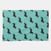 Dachshund Long Hair - Silhouette 1 Theedoek (Horizontaal)