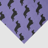 Dachshund Long Hair - Silhouette 1 Tissuepapier (Detail)