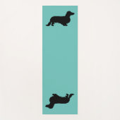 Dachshund Long Hair - Silhouette 1 Yogamat (Voorkant)