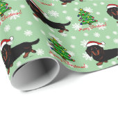 Dachshund Long Hazard Black en Tan Cadeaupapier (Rol Hoek)