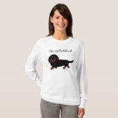 Dachshund Long Hazard Black en Tan T-shirt (Voorkant volledig)