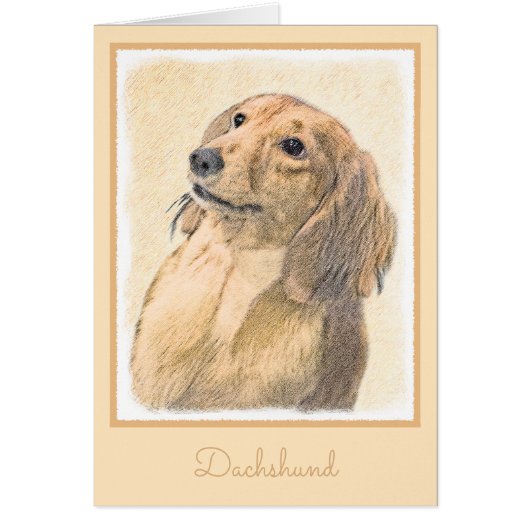 Dachshund (Longhaerien) Peinture - Art Chien origi (Devant)