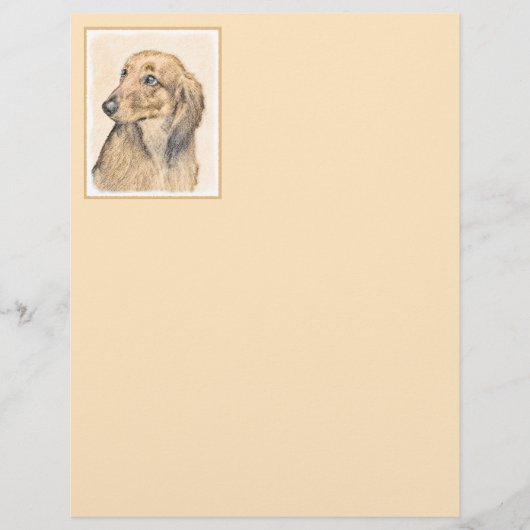 Dachshund (Longhaire) Schilderen - Oorspronkelijke (Voorkant)