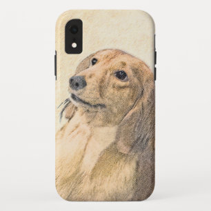 Dachshund (Longhaire) Schilderen - Oorspronkelijke iPhone XR Hoesje