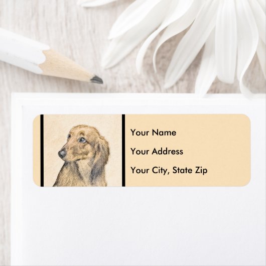 Dachshund (Longhaire) Schilderen - Oorspronkelijke Etiket (Insitu)