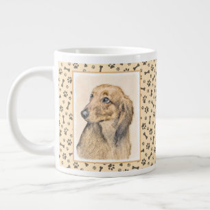 Dachshund (Longhaire) Schilderen - Oorspronkelijke Extra Grote Beker
