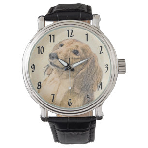 Dachshund (Longhaire) Schilderen - Oorspronkelijke Horloge