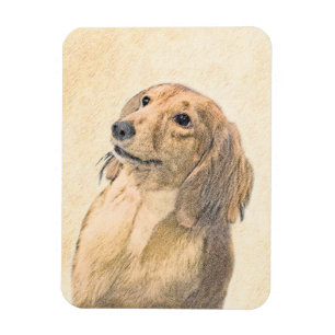 Dachshund (Longhaire) Schilderen - Oorspronkelijke Magneet