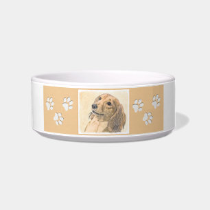 Dachshund (Longhaire) Schilderen - Oorspronkelijke Voerbakje