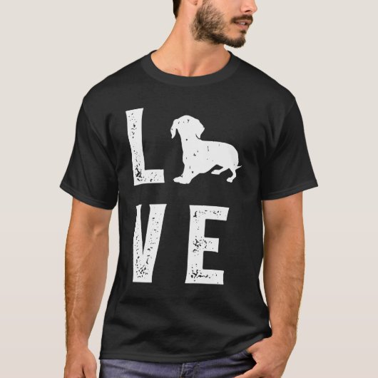 Dachshund Love  1 T-shirt (Voorkant)