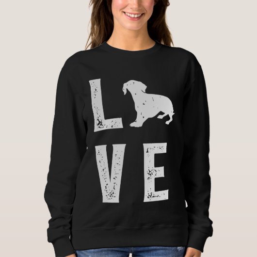 Dachshund Love  1 Trui (Voorkant)