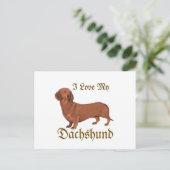 Dachshund Love Briefkaart (Staand voorkant)
