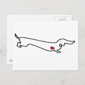 Dachshund Love Briefkaart (Voorkant / Achterkant)
