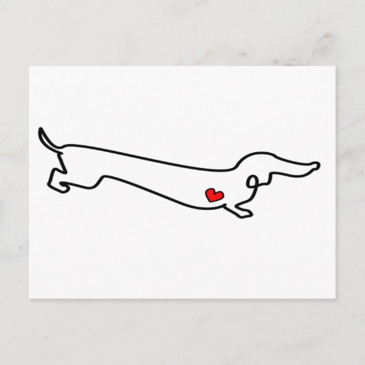 Dachshund Love Briefkaart (Voorkant)