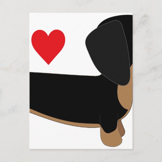 Dachshund Love Briefkaart (Voorkant)
