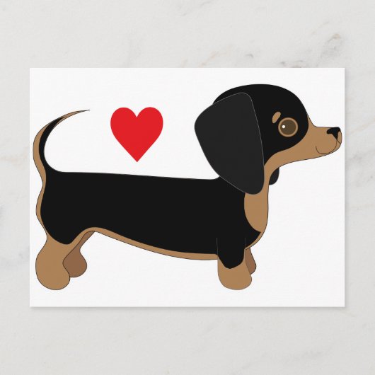 Dachshund Love Briefkaart (Voorkant)