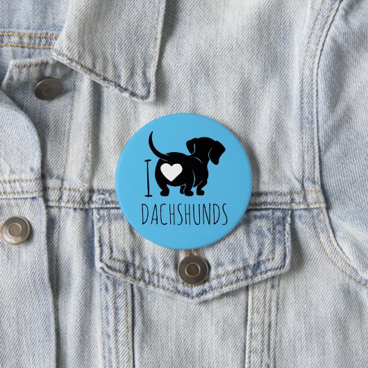 Dachshund Love Button (In situ)