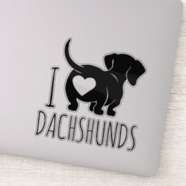 Dachshund Love Custom Cut Stickers