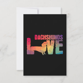 Dachshund Love Doxie Wiener Dog Bedankkaart