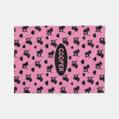 Dachshund Love Fleece Dog Blanket Deken (Voorkant (Horizontaal))