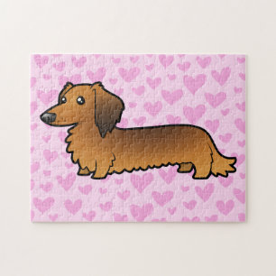 Dachshund Love (longhair) Legpuzzel