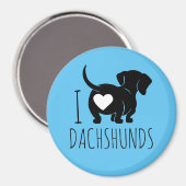 Dachshund Love Magnet Magneet (Voorkant / Achterkant)