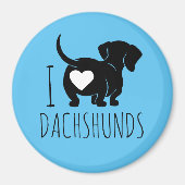 Dachshund Love Magnet Magneet (Voorkant)