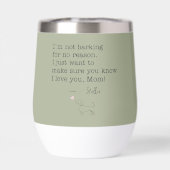 Dachshund Love Message Personalized Sage Green (Arrière)