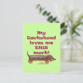Dachshund Love Meter Briefkaart (Staand voorkant)