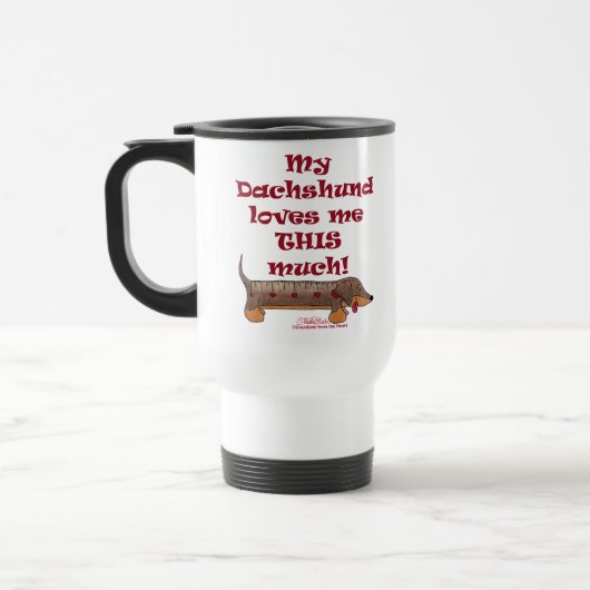 Dachshund Love Meter Reisbeker (Links)
