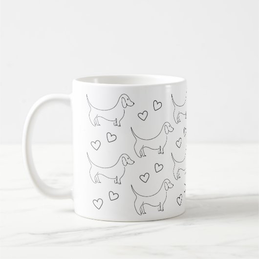 Dachshund Love Mug (Gauche)