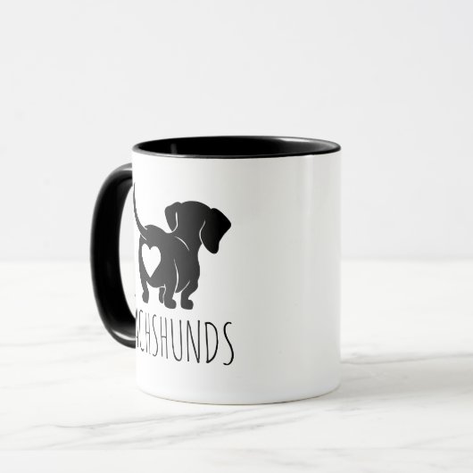 Dachshund Love Mug (Devant gauche)