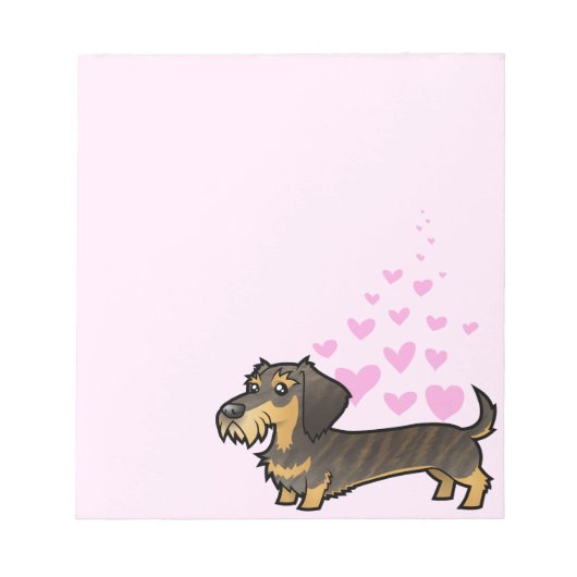 Dachshund Love Notitieblok (Voorkant)