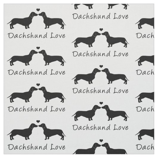 Dachshund Love. Stof (Swatch)