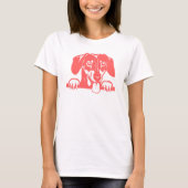 Dachshund Love T-Shirt (Voorkant)