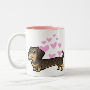 Dachshund Love Tweekleurige Koffiemok