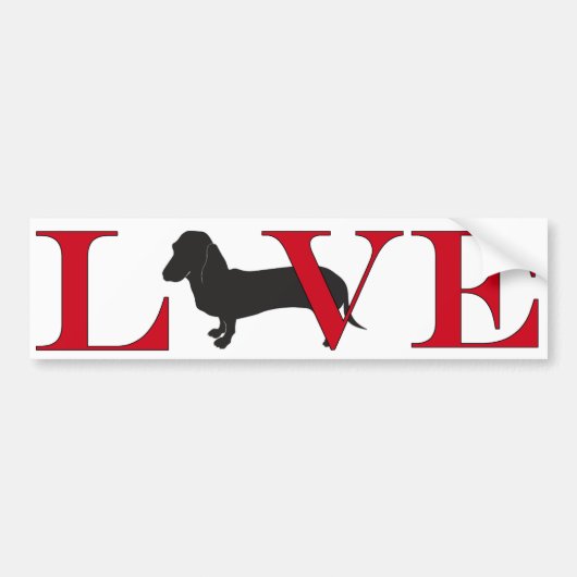 Dachshund Lover Bumpersticker (Voorkant)