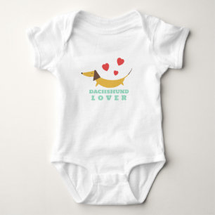 Dachshund Lover Cute Colorful Doxie Illustratie Romper