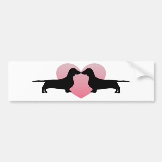 Dachshund Lovers Bumpersticker (Voorkant)