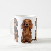 Dachshund lover's coffee mok (Voorkant links)