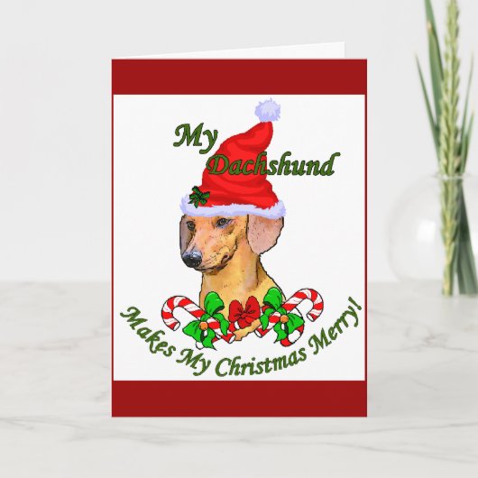 Dachshund Lovers kerstcadeaus Feestdagen Kaart (Voorkant)
