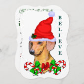 Dachshund Lovers Kerstmis Feestdagenkaart (Voorkant / Achterkant)