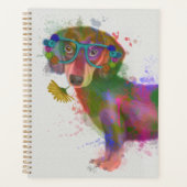 Dachshund & Lunettes Rainbow Splash (Devant)