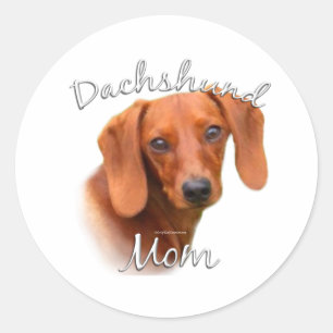 Dachshund Ma 2 Ronde Sticker