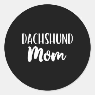 Dachshund Ma Funny Dog Lover Gift kerstcadeau Ronde Sticker