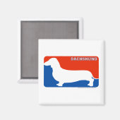 Dachshund Magnet de chiens de la Ligue majeure (Recto/Verso)